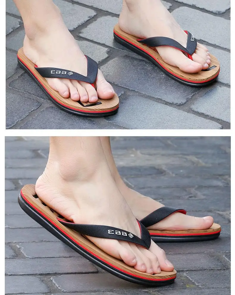 Fujian manufacturers new beach flip-flops men's wholesale summer non-slip pvc flip-flops outside wear flip fl — feature 6