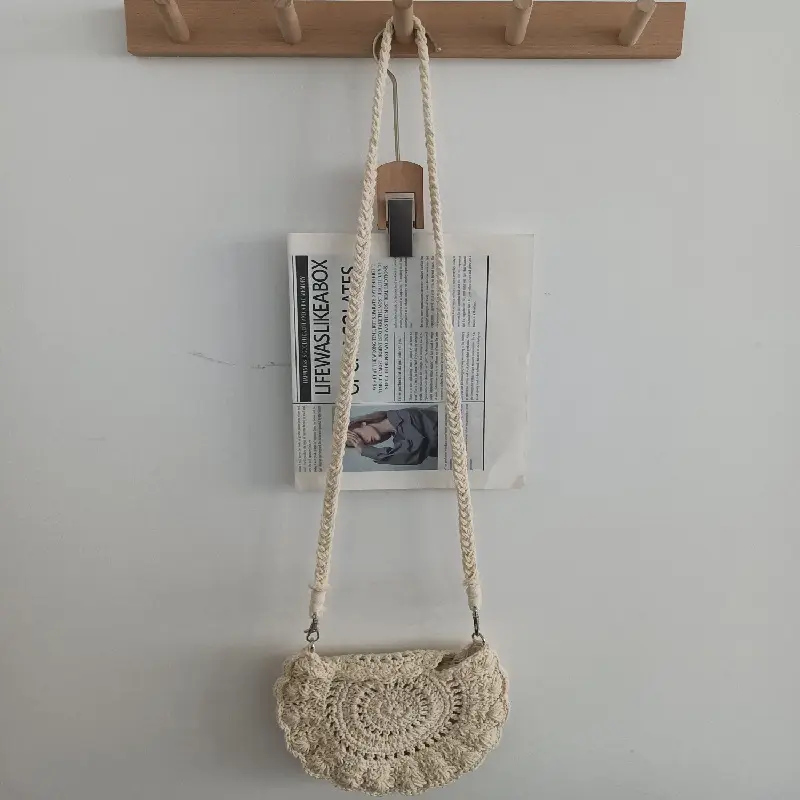 Hollow Crossbody Bag for Women Cotton Lace Shoulder
