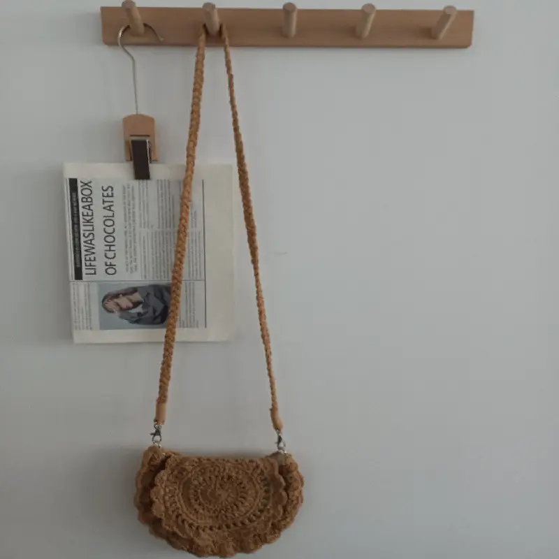 Hollow Crossbody Bag for Women Cotton Lace Shoulder