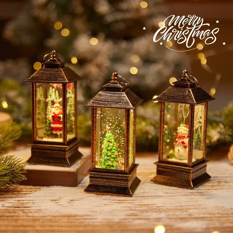 Christmas Snowflake Light Santa Claus Party Ornament - Image 9