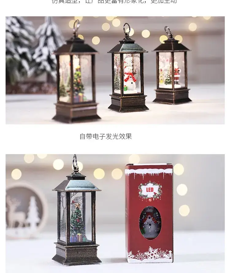 Christmas Snowflake Light Santa Claus Party Ornament — feature 7