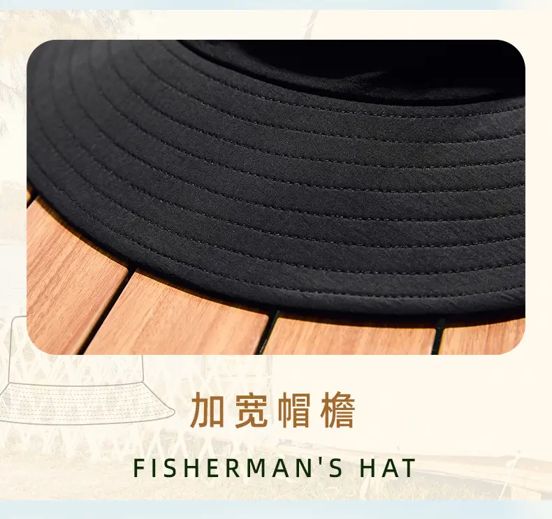 Men Sunhat with Waterproof Fisherman Cap White Black — feature 28