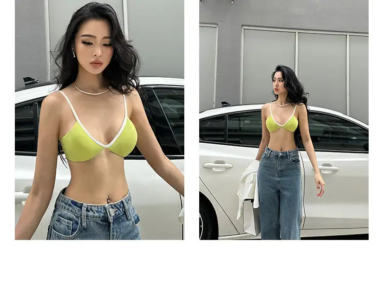 Women's French Style Thin Summer Underwear with Sexy Deep U Back — feature 37