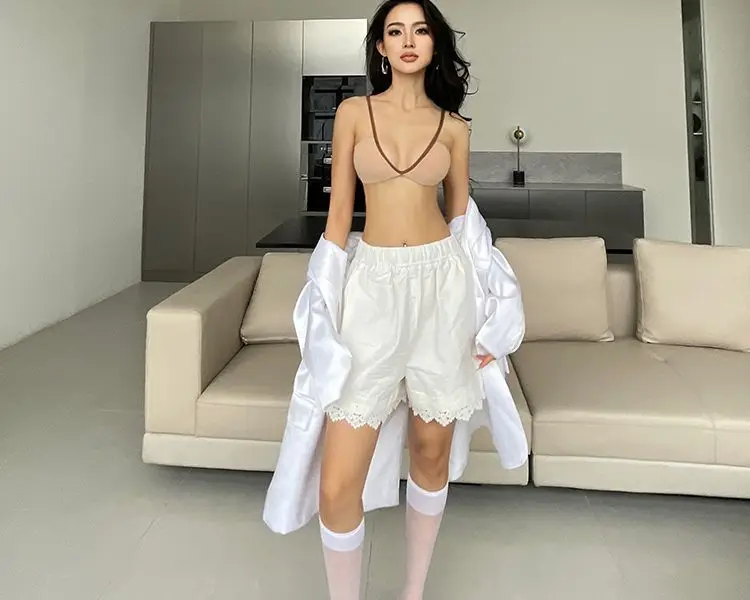 Women's French Style Thin Summer Underwear with Sexy Deep U Back — feature 46