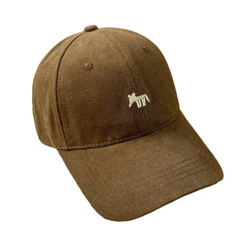 Women's Beige Fox Logo Baseball Cap Spring Autumn Sun Protection - Image 14
