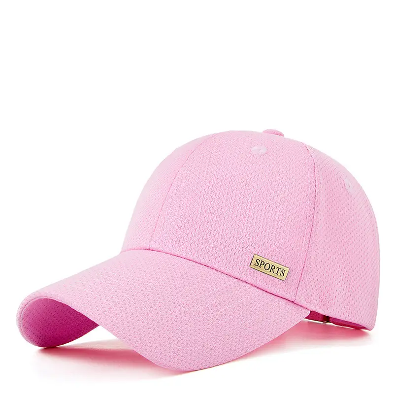Men's Beige Baseball Cap UV Protection Metal Badge