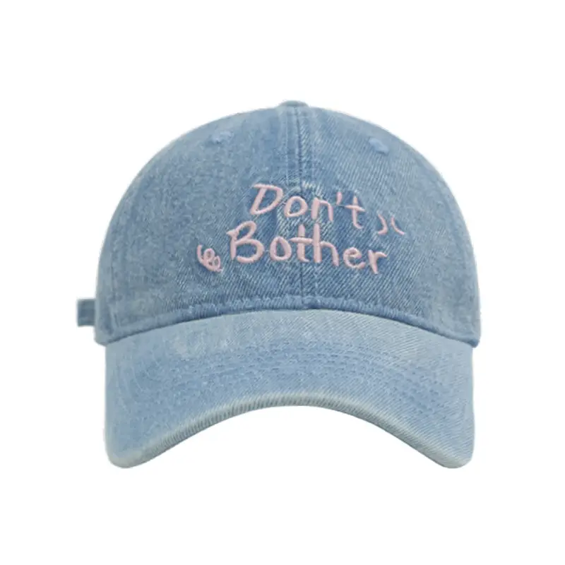 Men Women Blue Letter Embroidered Baseball Cap - Image 8