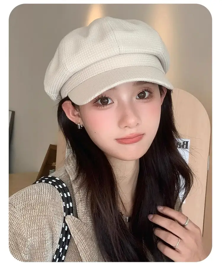 Women's Vintage Newsboy Cap Autumn Winter British Style — feature 10