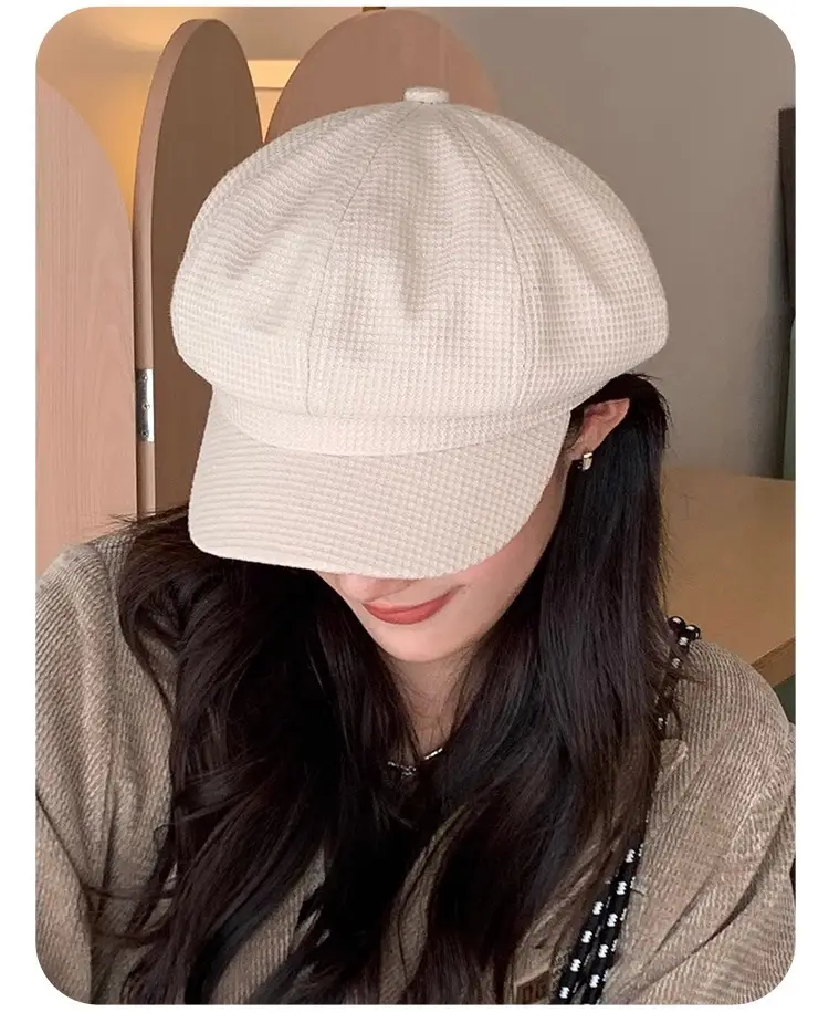 Women's Vintage Newsboy Cap Autumn Winter British Style — feature 12