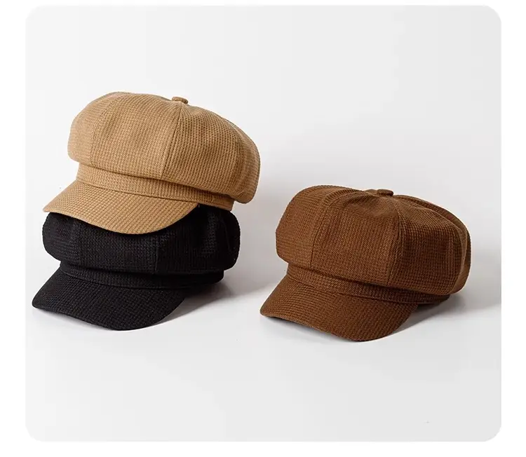Women's Vintage Newsboy Cap Autumn Winter British Style — feature 18