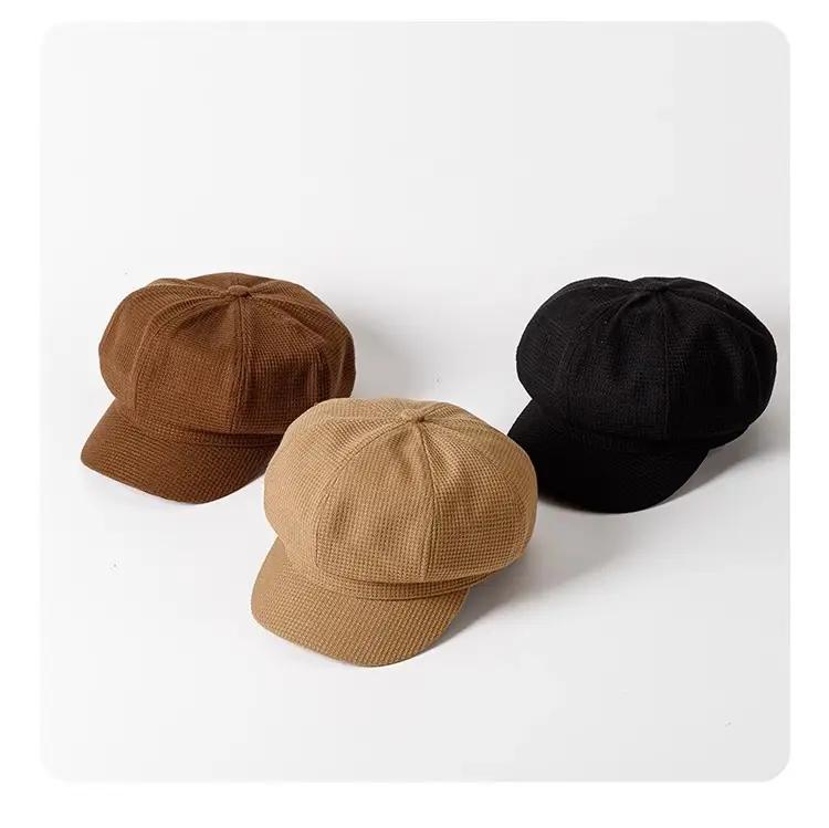 Women's Vintage Newsboy Cap Autumn Winter British Style — feature 19
