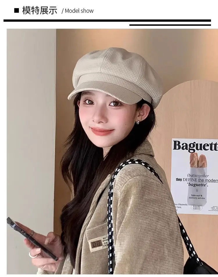 Women's Vintage Newsboy Cap Autumn Winter British Style — feature 20
