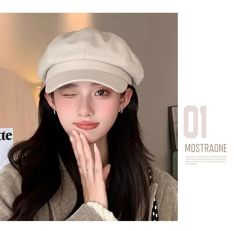 Women's Vintage Newsboy Cap Autumn Winter British Style — feature 21