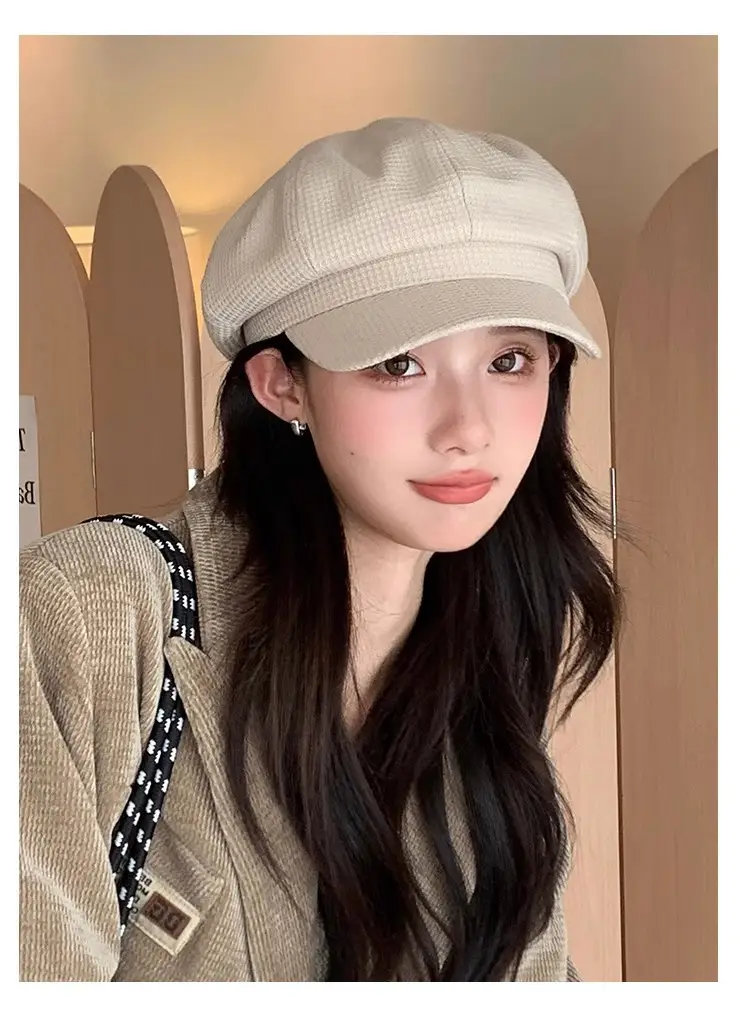 Women's Vintage Newsboy Cap Autumn Winter British Style — feature 24