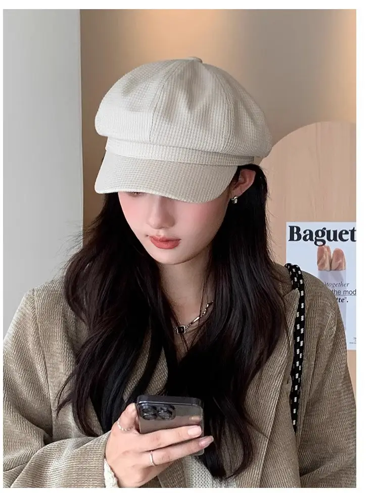 Women's Vintage Newsboy Cap Autumn Winter British Style — feature 26