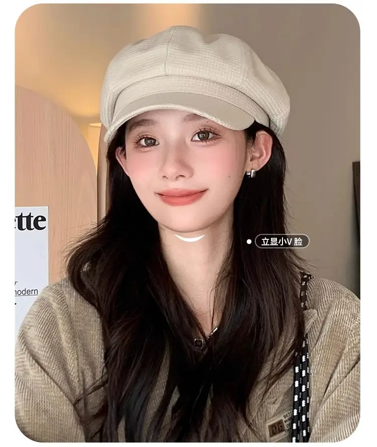 Women's Vintage Newsboy Cap Autumn Winter British Style — feature 8