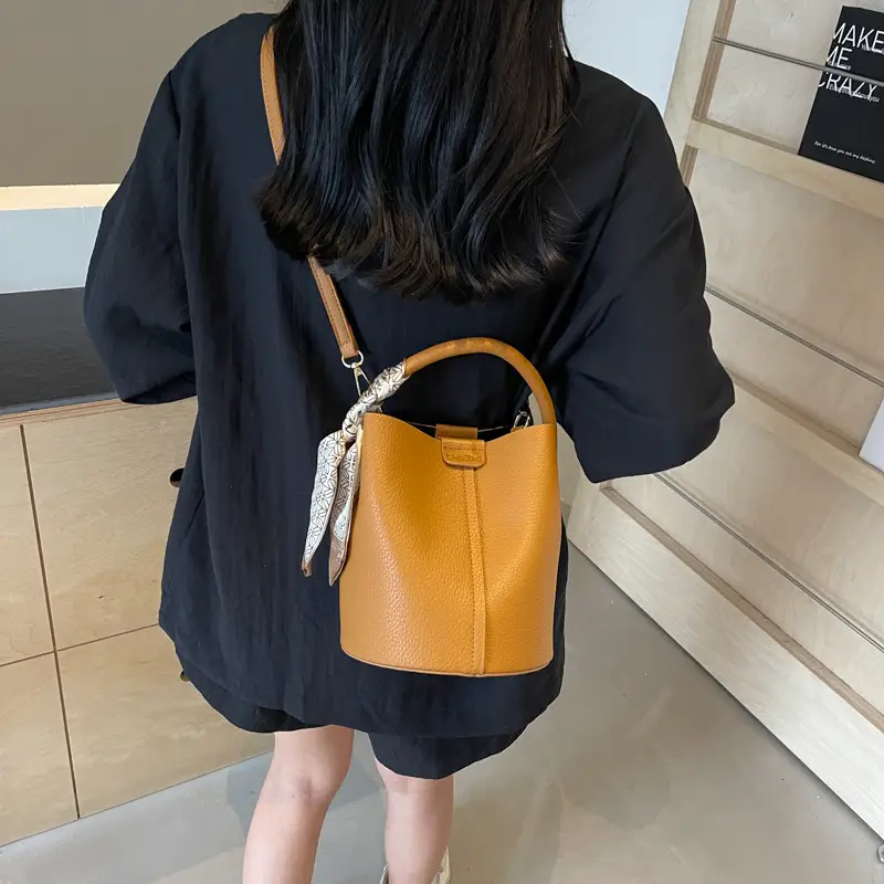 Vintage French Style Brown Shoulder Crossbody Bag