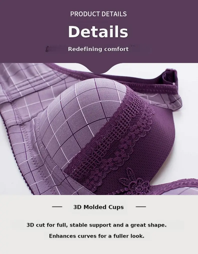Beige Lace Underwear Bra for Plus Size Overseas Orders — feature 11