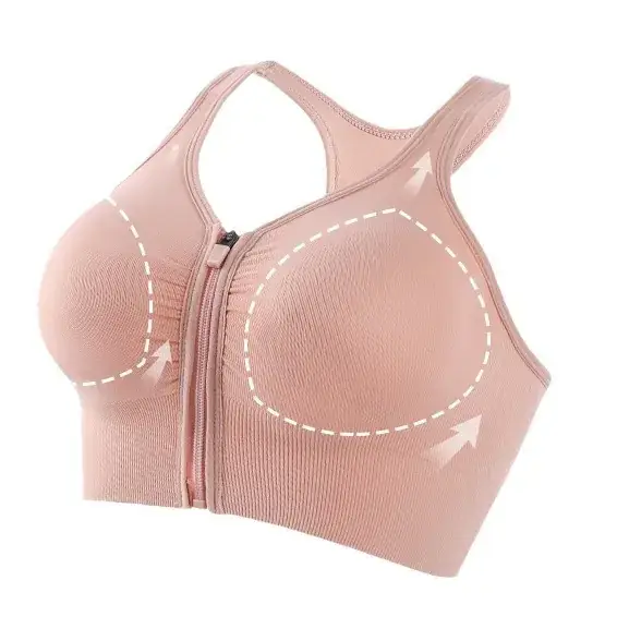 Front Zipper I-Back Sports Bra Medium - Image 9