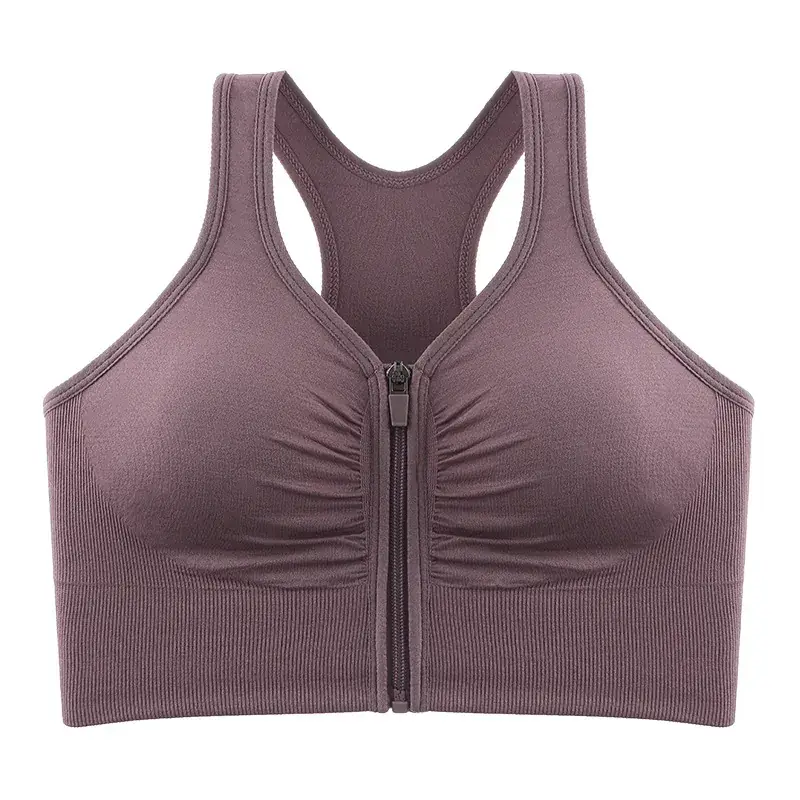 Front Zipper I-Back Sports Bra Medium - Image 4