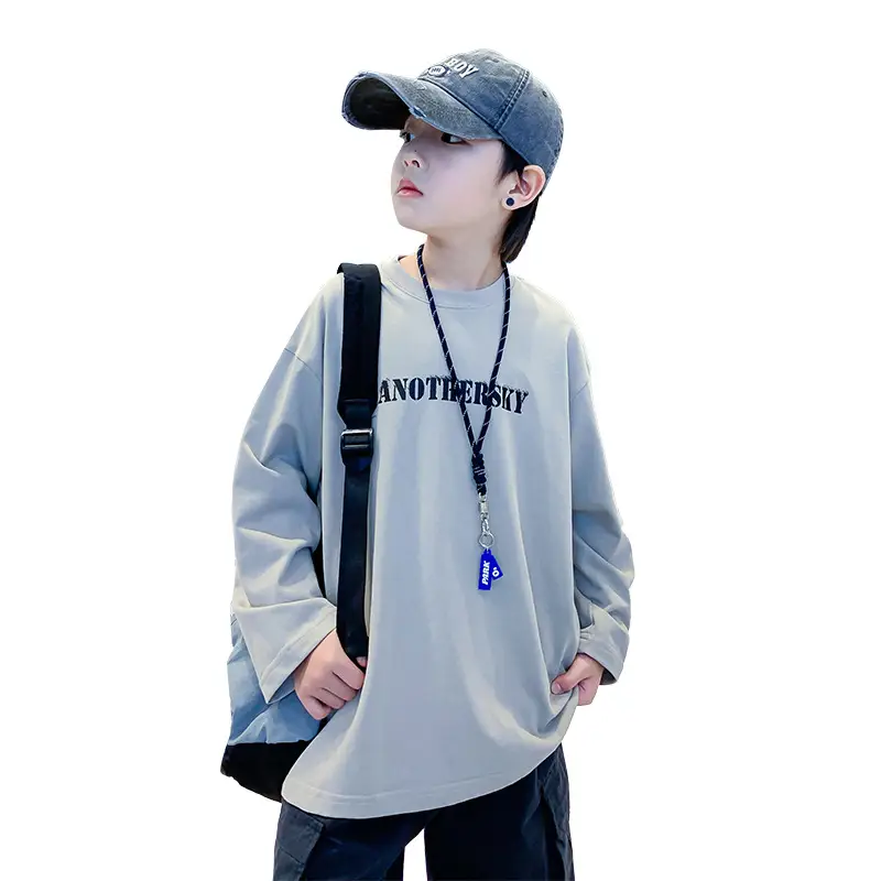 Kids Pure Cotton Long Sleeve T-Shirt Neon Green 2025 - Image 6