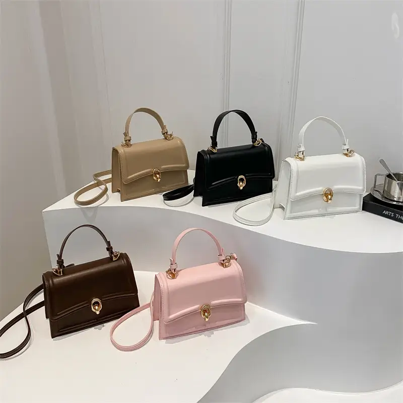 Vintage Women's Square Bag Beige Shoulder Crossbody - Image 8