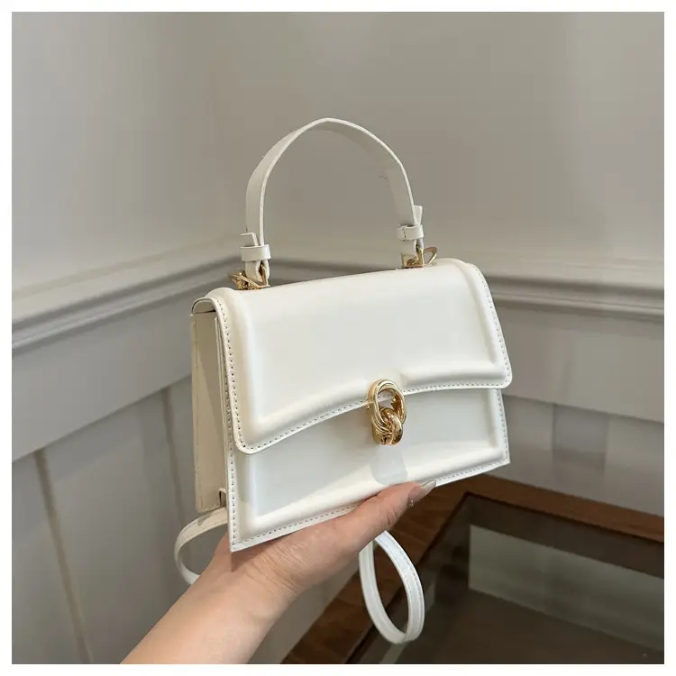 Vintage Women's Square Bag Beige Shoulder Crossbody — feature 11