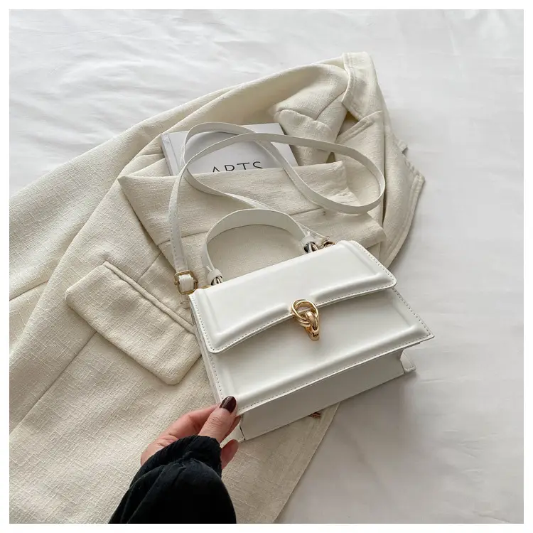 Vintage Women's Square Bag Beige Shoulder Crossbody — feature 31