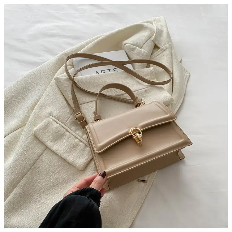 Vintage Women's Square Bag Beige Shoulder Crossbody — feature 33