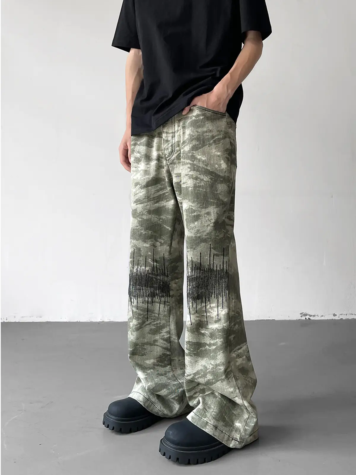 Vibe Camouflage Men's Straight Pants American Style
