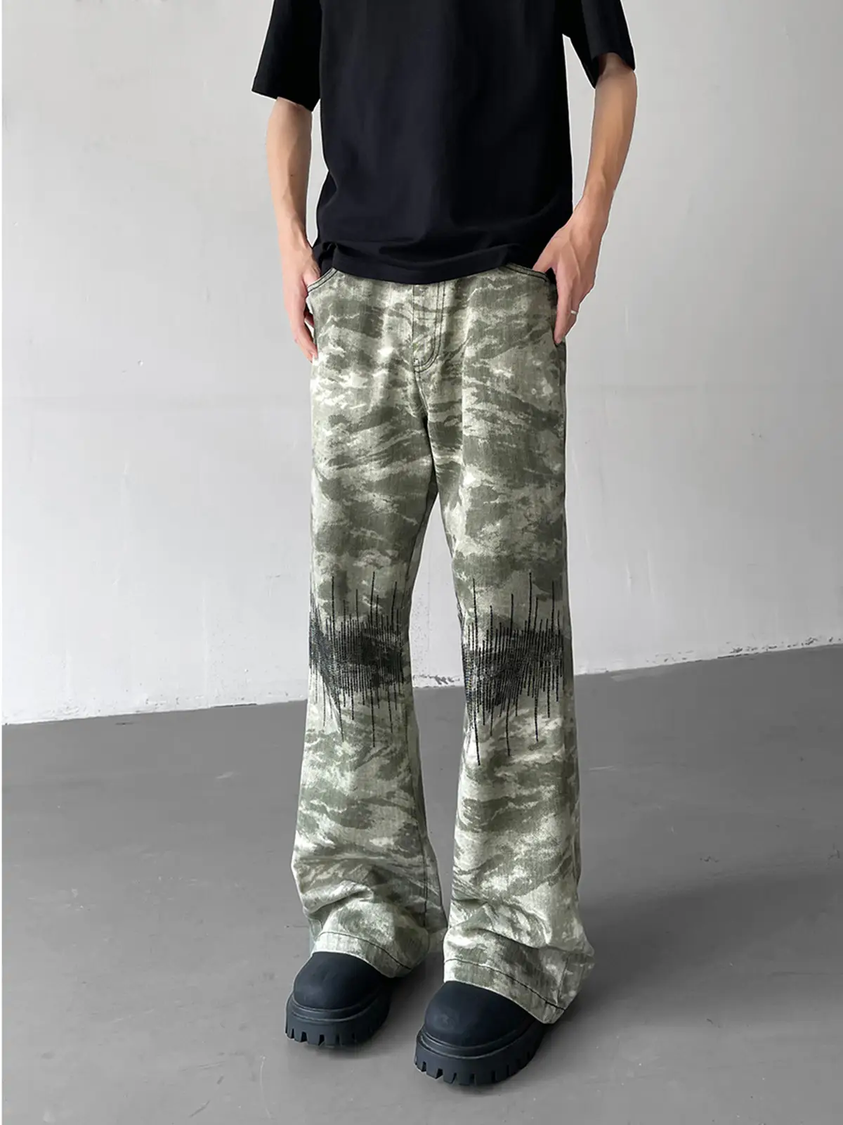 Vibe Camouflage Men's Straight Pants American Style