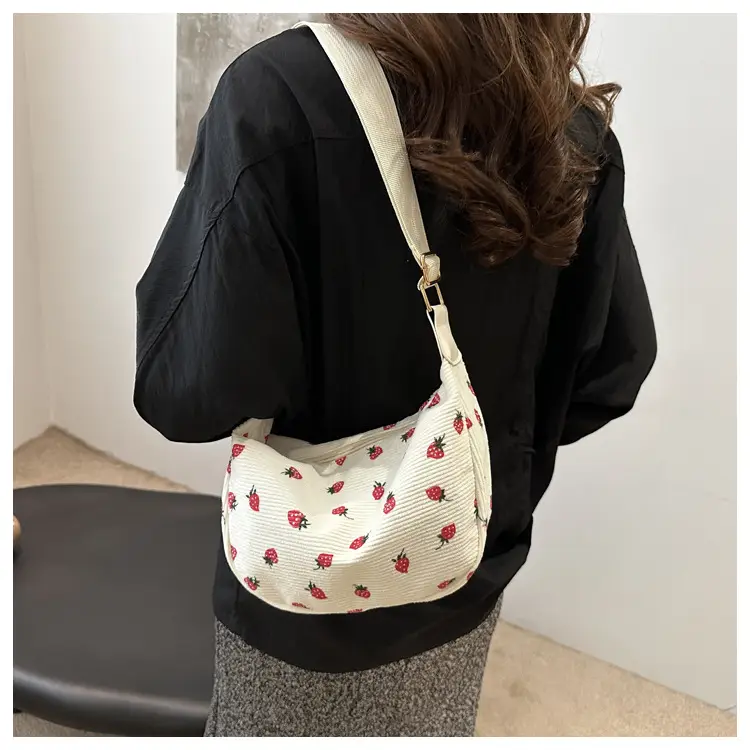 Women Fleece Leopard Print Crossbody Bag Brown - Image 9