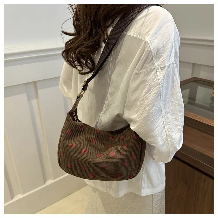 Women Fleece Leopard Print Crossbody Bag Brown — feature 14