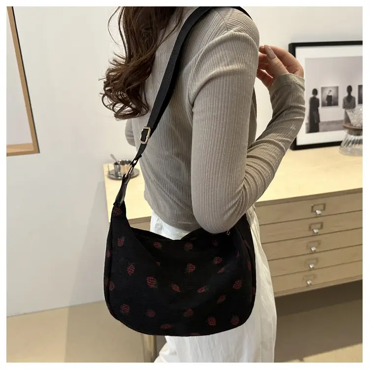 Women Fleece Leopard Print Crossbody Bag Brown — feature 18