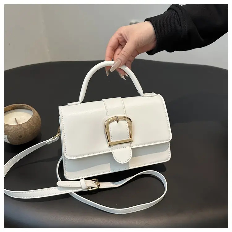 White Square Shoulder Bag for Women 2024 - Image 2