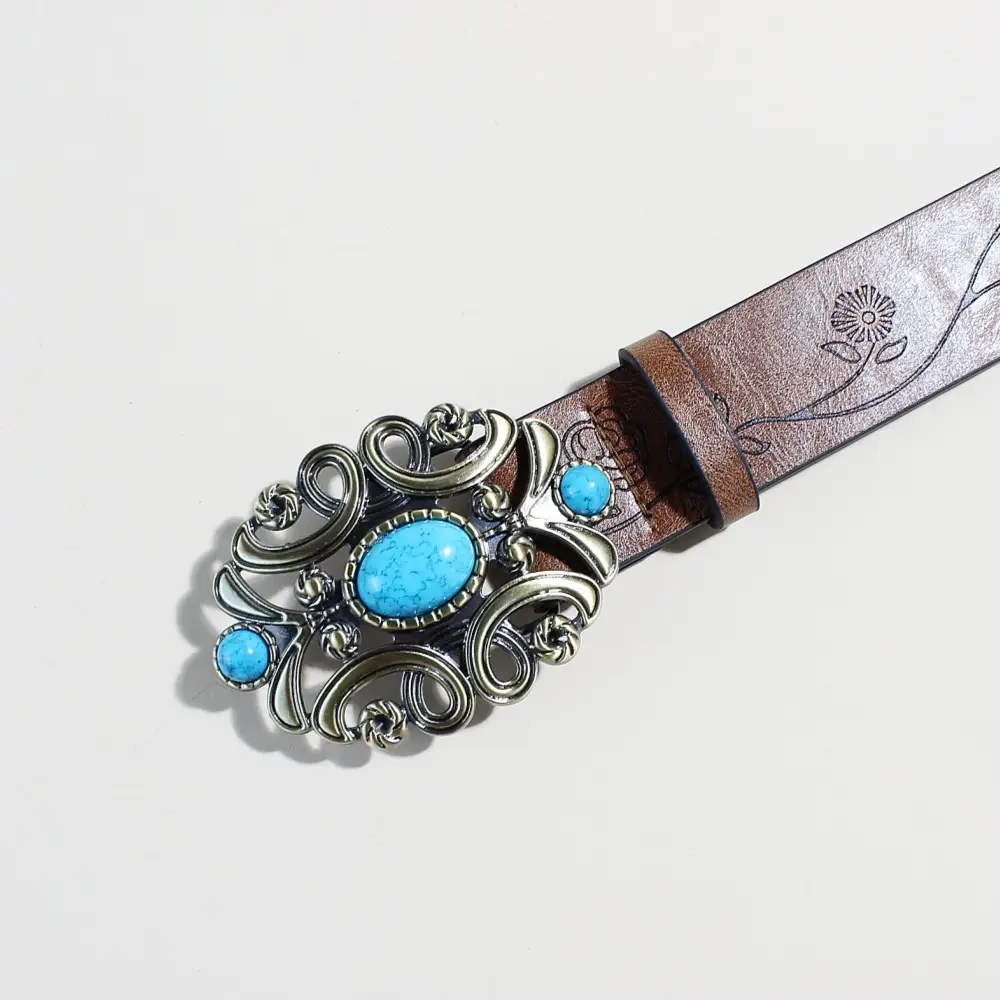 Vintage Ethnic Turquoise Belt for Women - Image 5