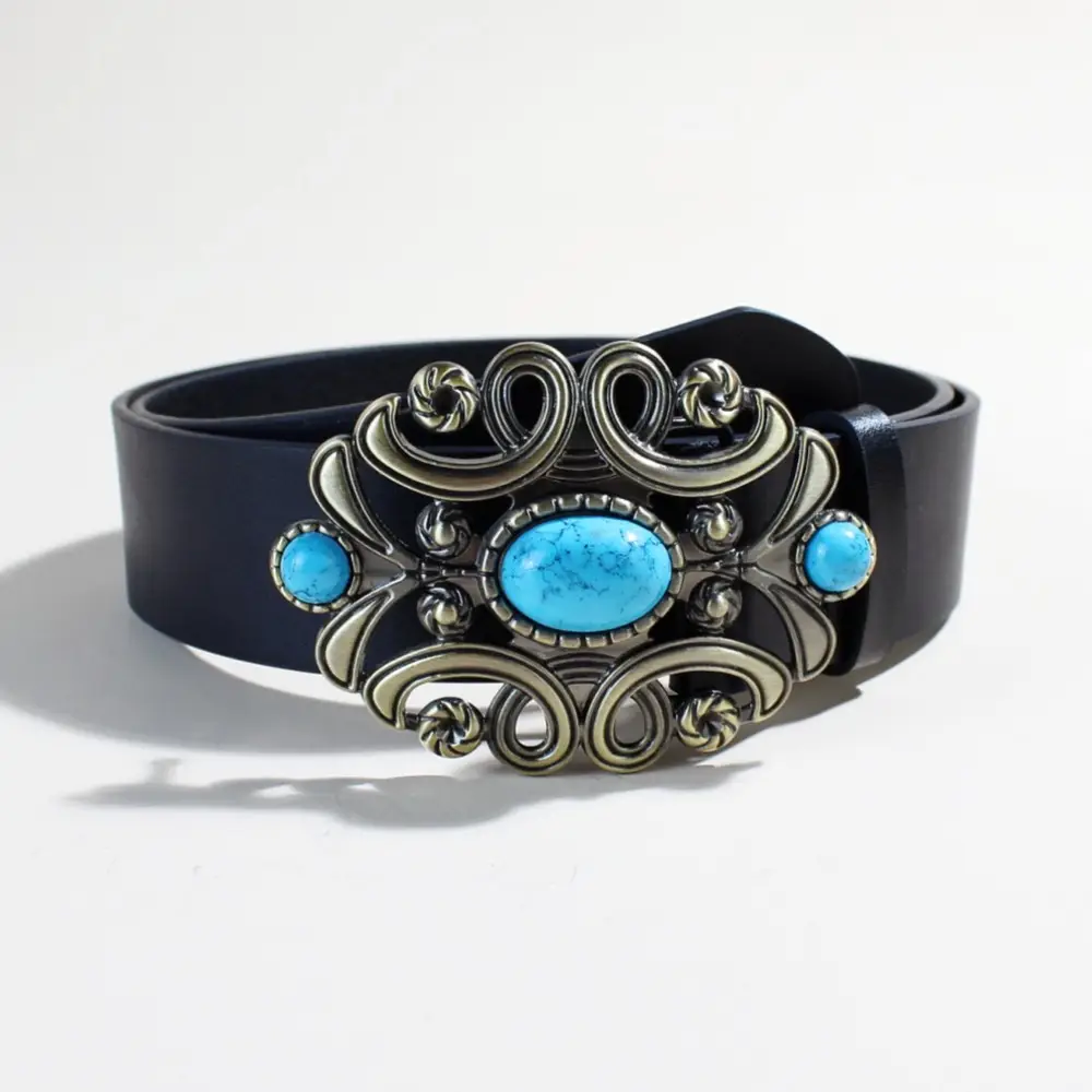Vintage Ethnic Turquoise Belt for Women - Image 2