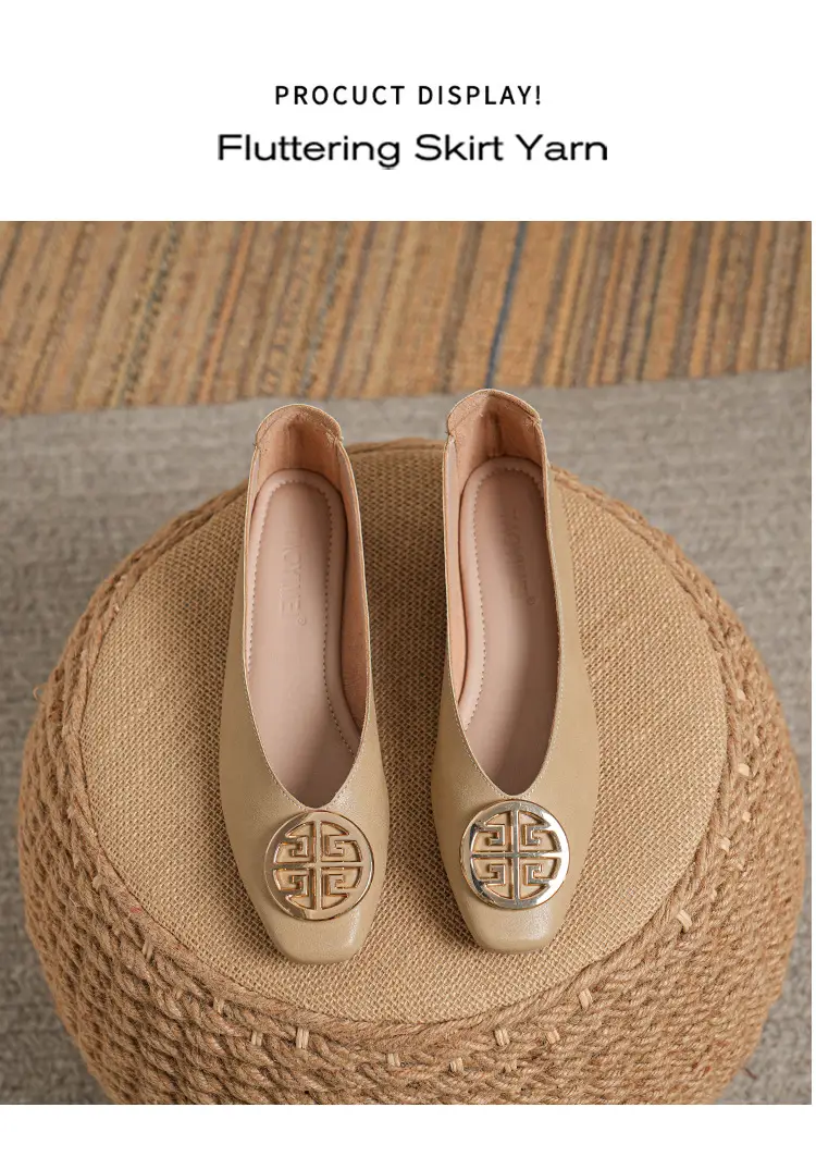 Soft Leather 2024 New Style Soft Leather Retro Buckle Shallow Shoes Low-Heeled Shoes Women's Artistic Square-Toe Mary Jane Shoes — feature 50