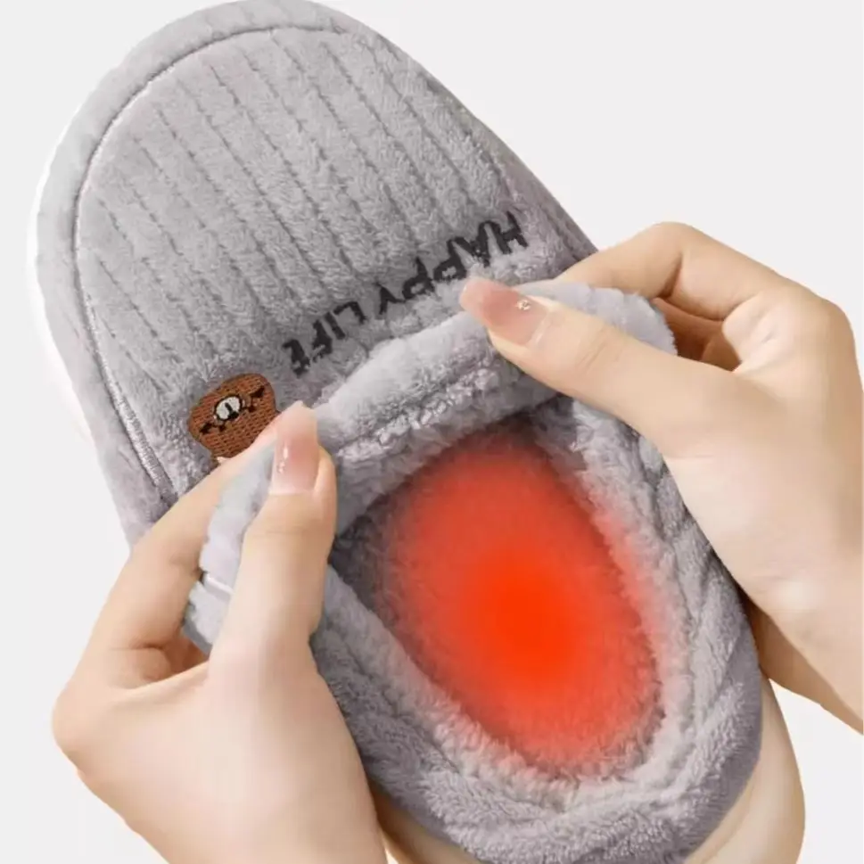Cotton Slippers Men's Winter Indoor Home Warm New Furry Slippers Men's Home Women's Winter