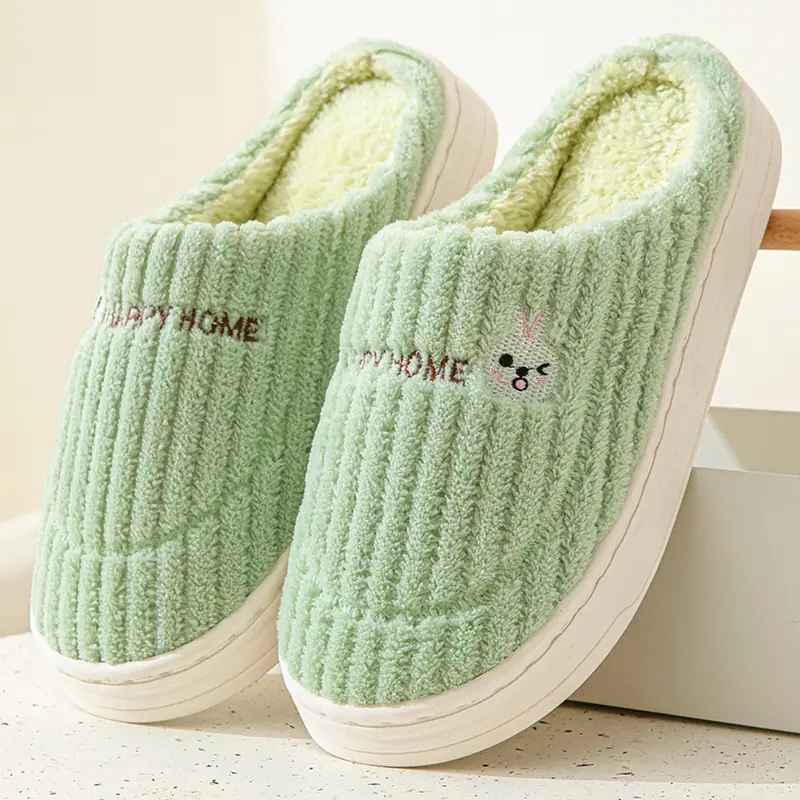 Cotton Slippers Men's Winter Indoor Home Warm New Furry Slippers Men's Home Women's Winter