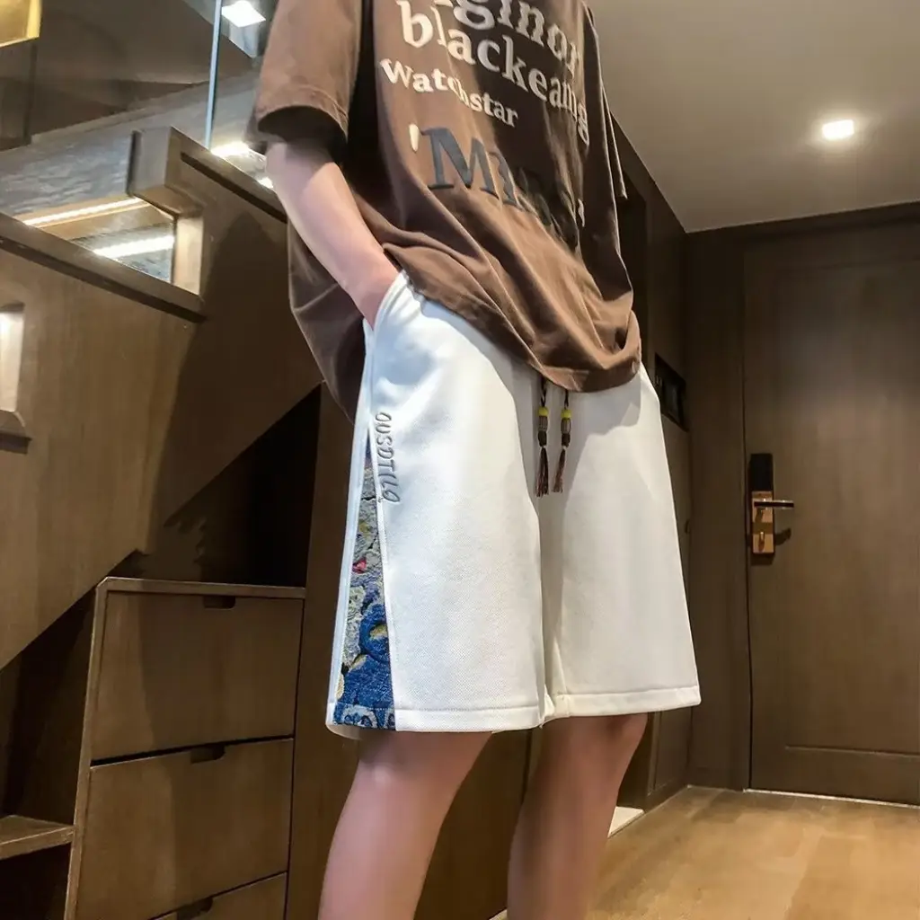Men's Thin Summer Shorts Brown Plus Size Loose Fit - Image 8