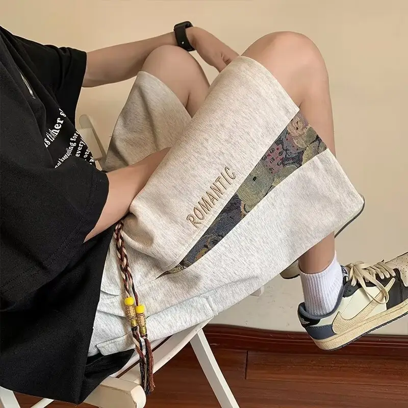 Men's Thin Summer Shorts Brown Plus Size Loose Fit — feature 10