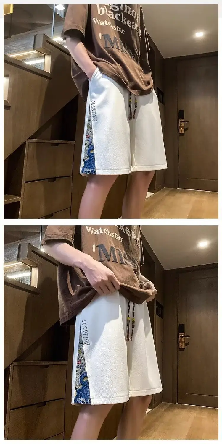 Men's Thin Summer Shorts Brown Plus Size Loose Fit — feature 2