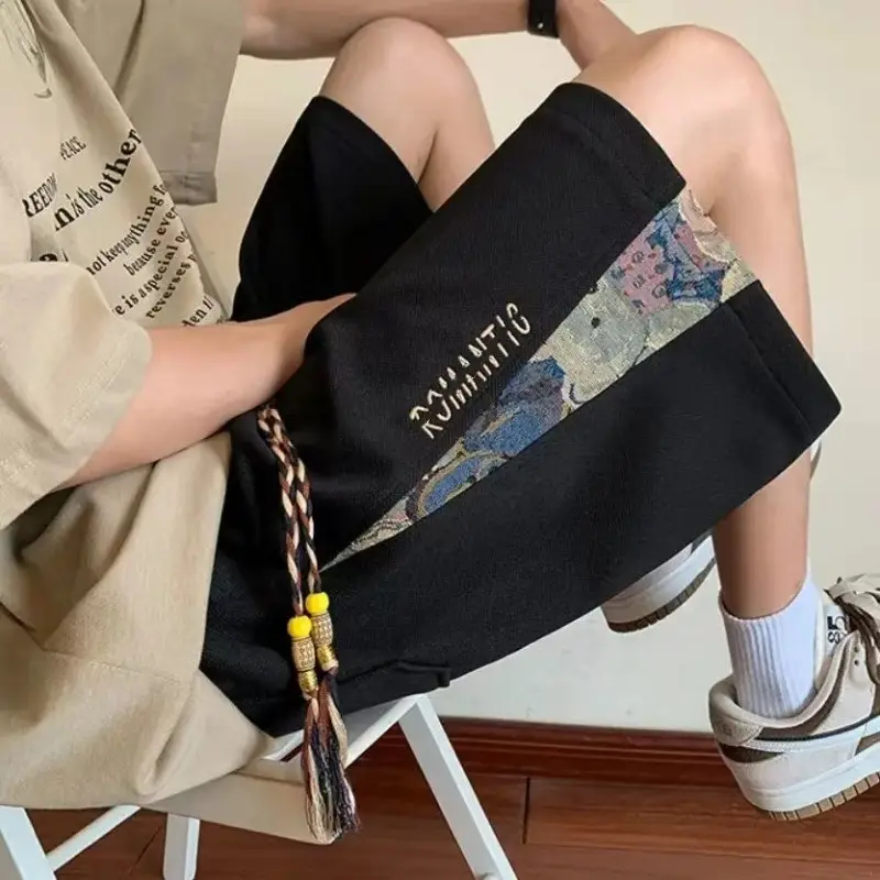 Men's Thin Summer Shorts Brown Plus Size Loose Fit - Image 3