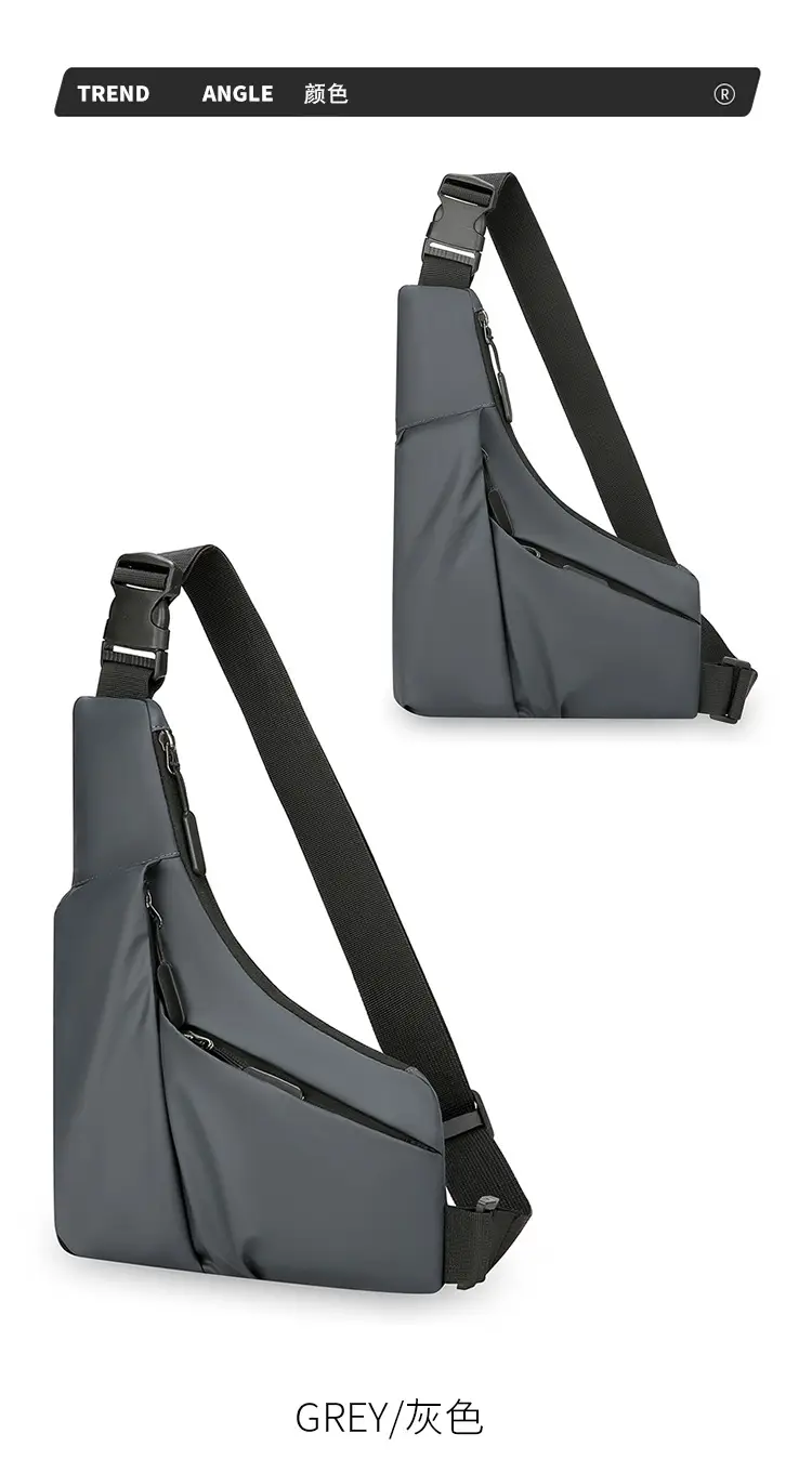 Men's Black Shoulder Crossbody Bag Large Capacity Lightweight — feature 12