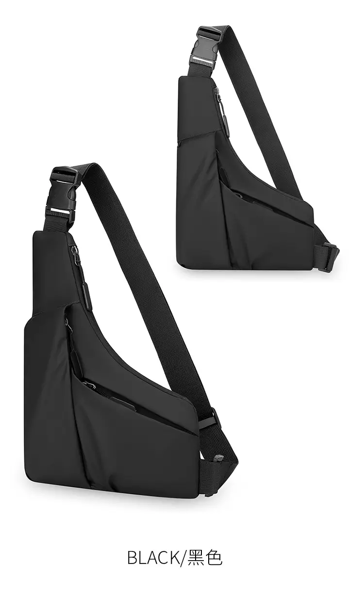 Men's Black Shoulder Crossbody Bag Large Capacity Lightweight — feature 13