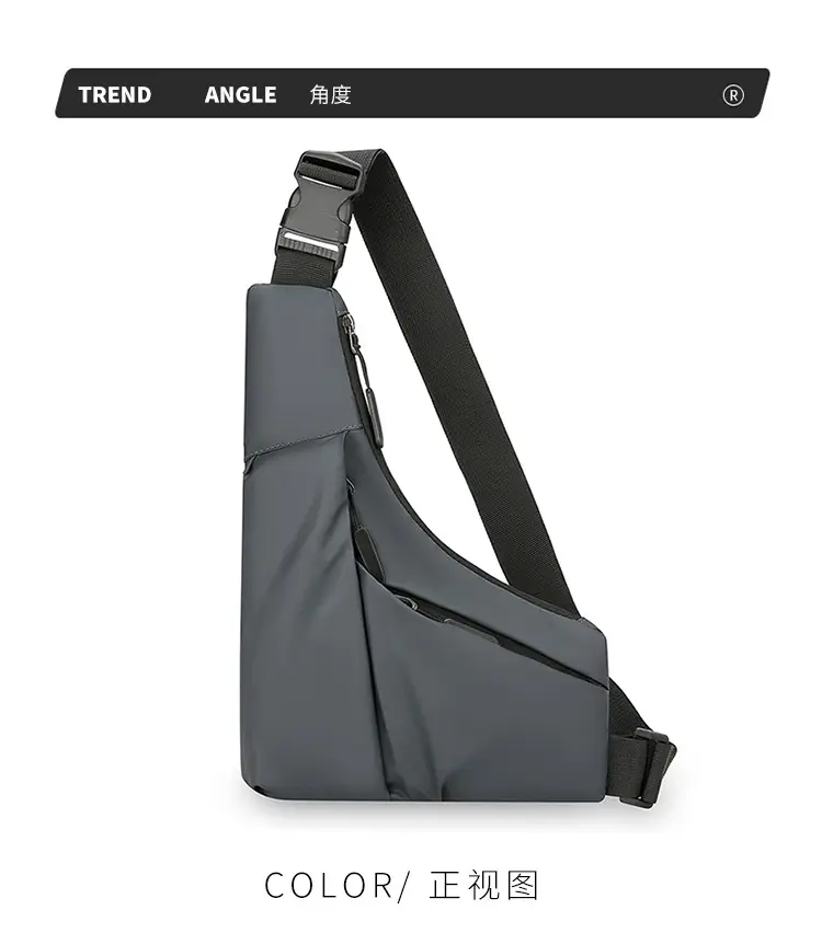 Men's Black Shoulder Crossbody Bag Large Capacity Lightweight — feature 14