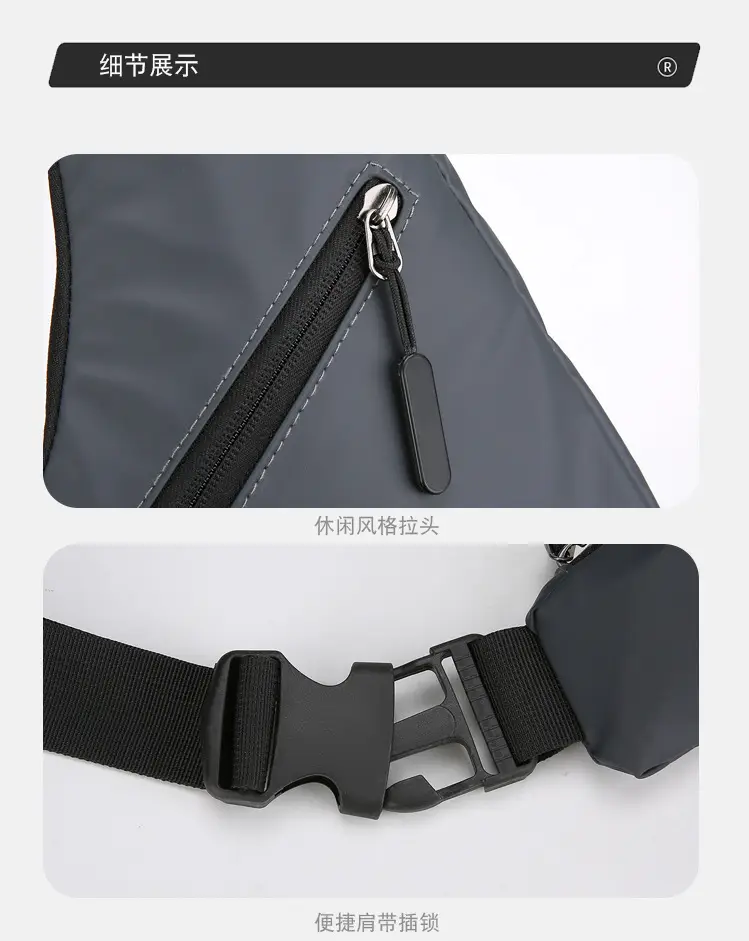 Men's Black Shoulder Crossbody Bag Large Capacity Lightweight — feature 19