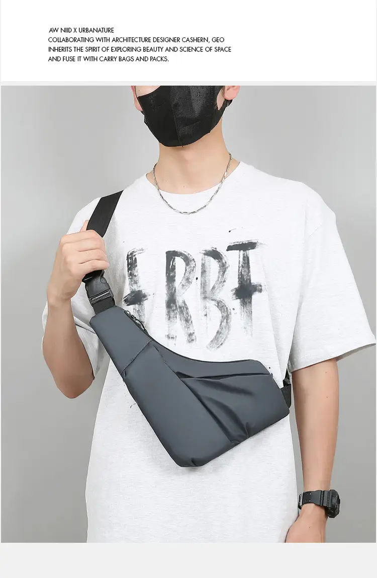 Men's Black Shoulder Crossbody Bag Large Capacity Lightweight — feature 24