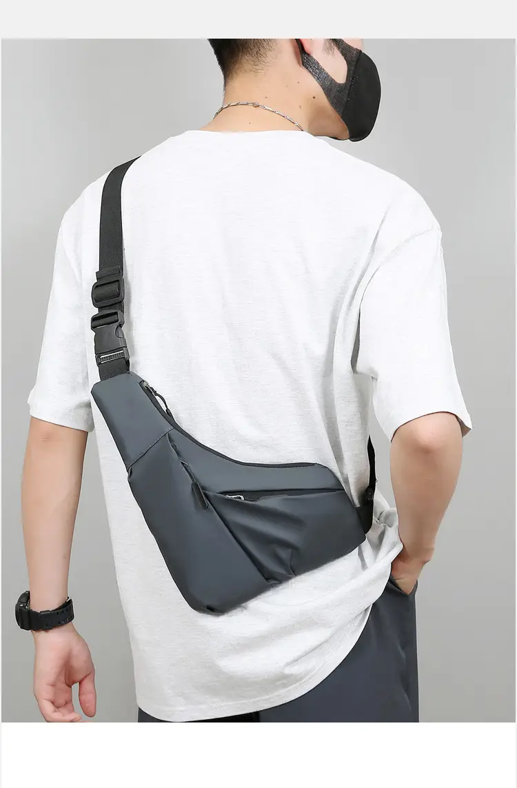 Men's Black Shoulder Crossbody Bag Large Capacity Lightweight — feature 25